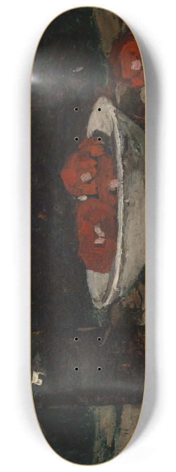 Susanne Bisschop - Stilleben mit Glasflasche und Tomaten 8.25 inch art skate deck