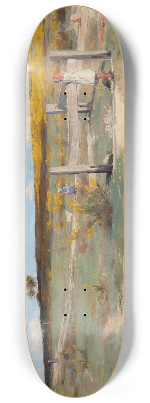 Arthur Streeton - Early summer,gorse in bloom 8.25 inch art skate deck