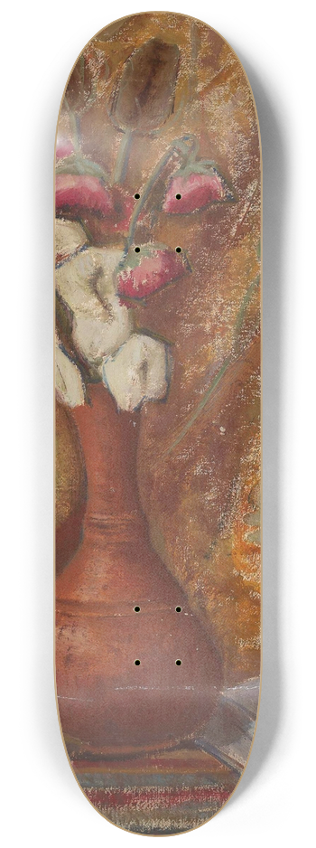 Tadeusz Makowski - Flowers in a clay flower-vase 8.25 inch art skate deck