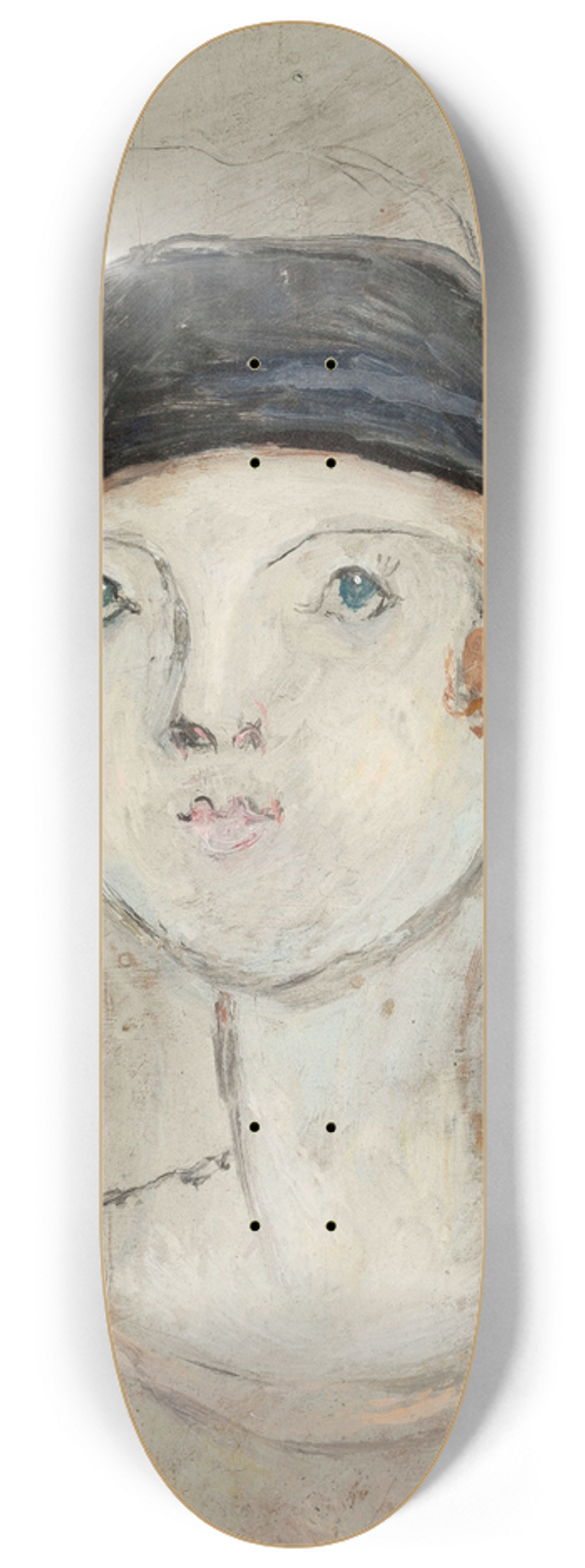 Tadeusz Makowski - Gowa kobiety w czarnym kapeluszu 8.25 inch art skate deck