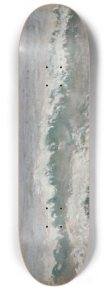 Tadeusz Makowski - Stormy sea with boats 8.25 inch art skate deck