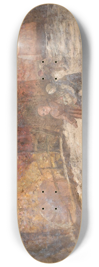 Tadeusz Makowski - Two little girls against the background of a landscape 8.25 inch art skate deck