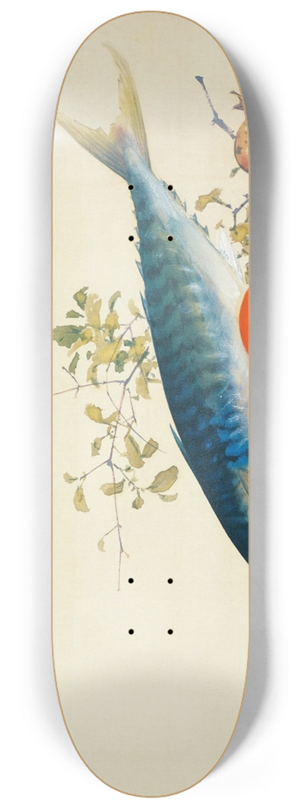 Takeuchi Seih - Autumn Fattens Fish and Ripens Wild Fruits 8.25 inch art skate deck