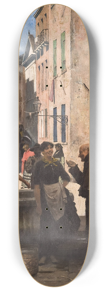 Teodor Axentowicz - At a water well 8.25 inch art skate deck