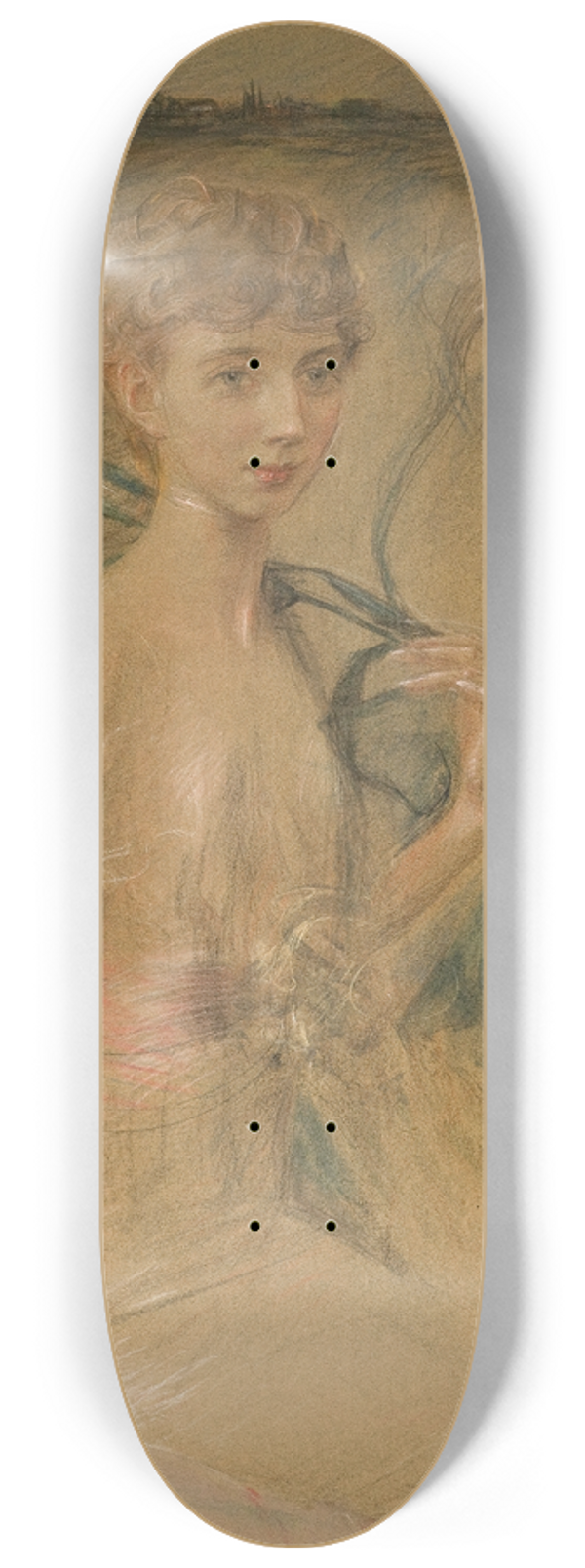 Teodor Axentowicz - Portret Zofii Jachimeckiej 8.25 inch art skate deck