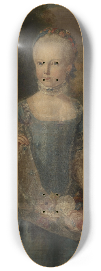 Tethart Philipp Christian Haag - Portrait of Adriana Petronella van Nassau-Woudenberg (1757-1789) 8.25 inch art skate deck