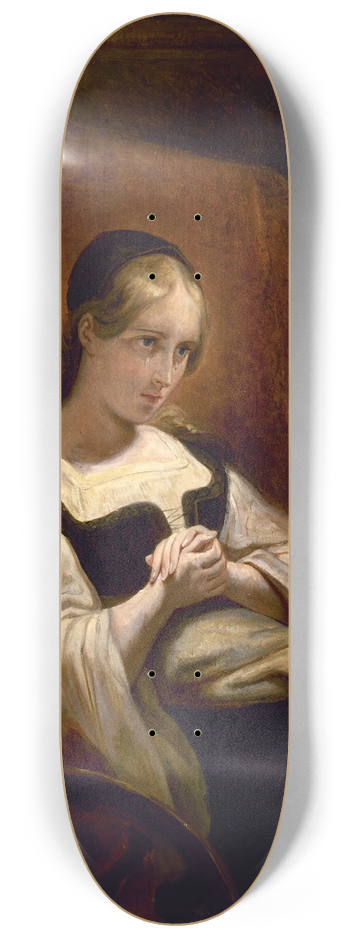 Ary Scheffer - Marguerite au Rouet 8.25 inch art skate deck