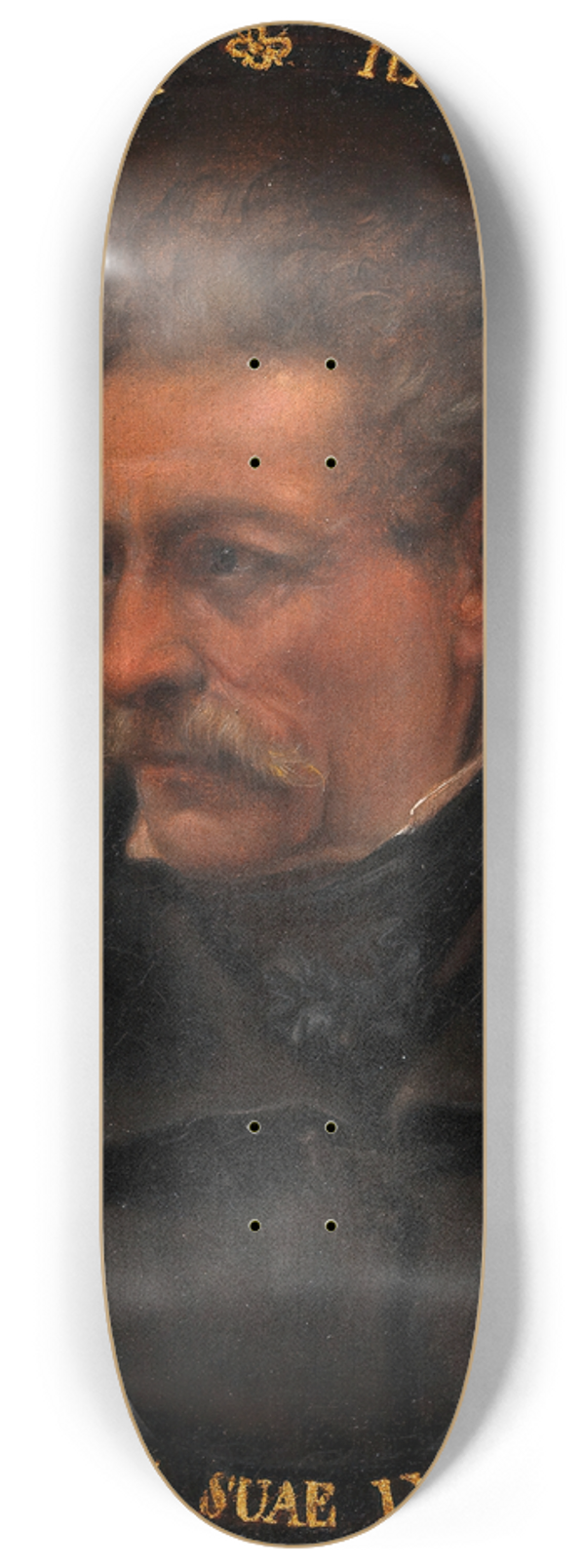 Theodore Alconiere - Selbstbildnis Theodore Alconiere mit Freundschaftwidmung an Dr. Vojtitz 8.25 inch art skate deck