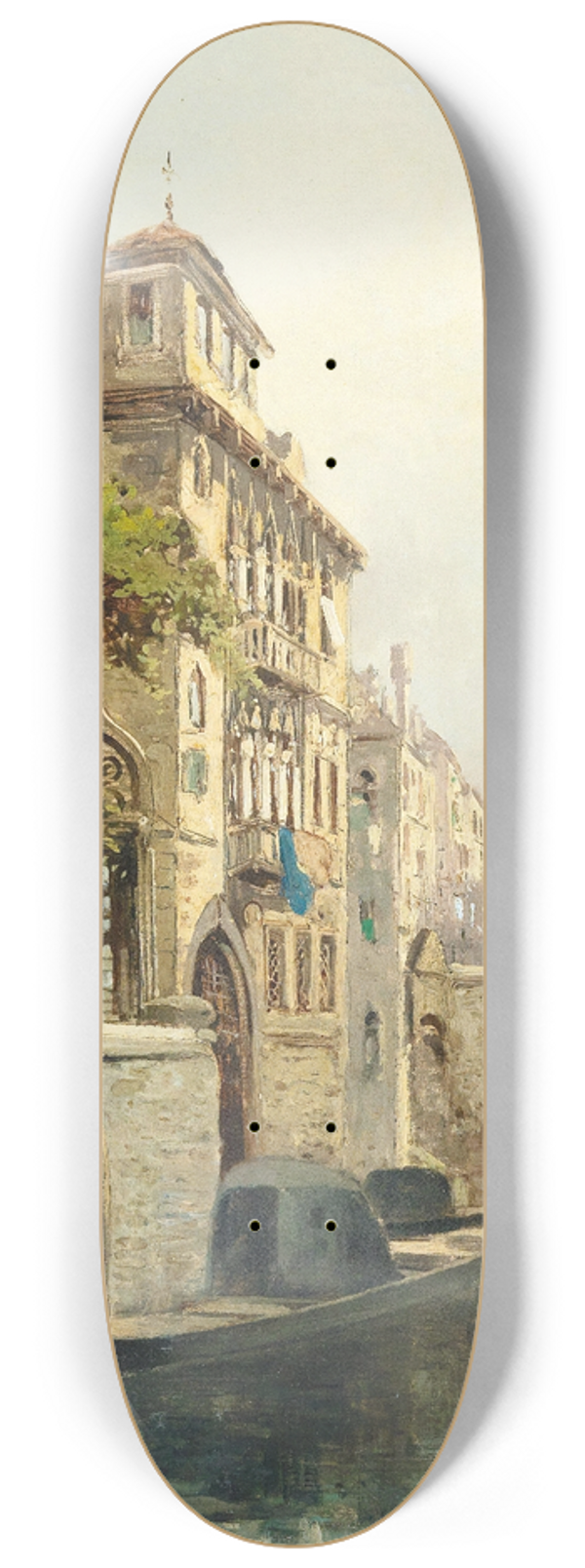 Theodor Freiherr von Ehrmanns - Venetian Scene 8.25 inch art skate deck
