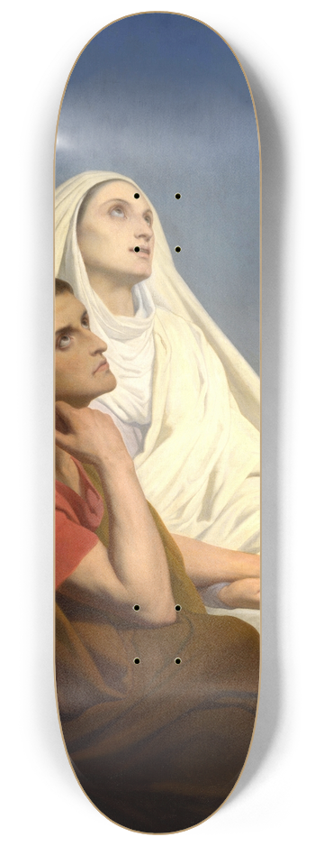 Ary Scheffer - Saints Augustine And Monica 8.25 inch art skate deck