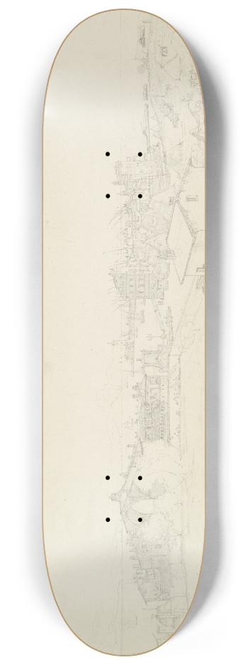 Theodor Pelissier - Ansicht von Porto dAnzio, der Geburtsstadt von Kaiser Nero 8.25 inch art skate deck