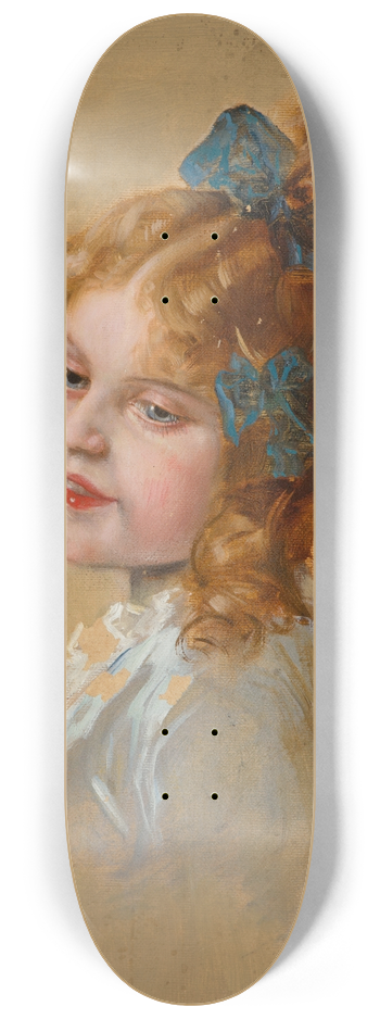 Theodor Recknagel - Portrait of a Girl 8.25 inch art skate deck