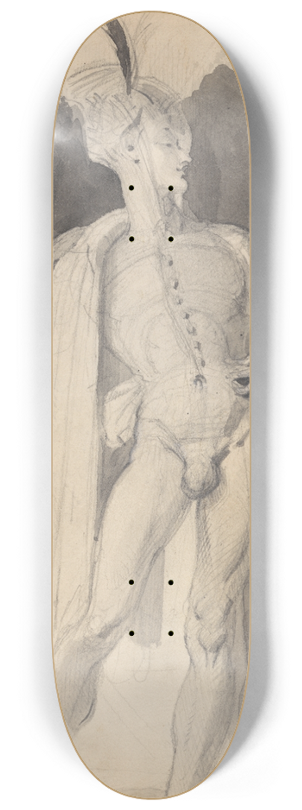 Theodor von Holst - Faust and Margaret 8.25 inch art skate deck