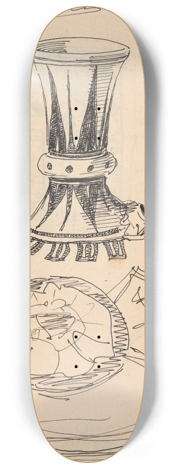 Theo Nieuwenhuis - Perzische vaas of schenkkan 8.25 inch art skate deck