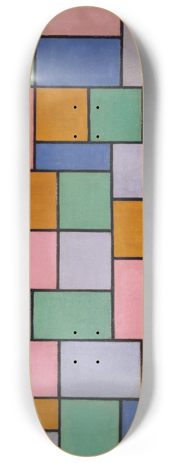 Theo van Doesburg - Composition in dissonances 8.25 inch art skate deck