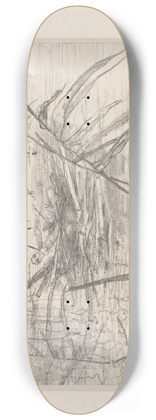 Theo van Hoytema - Drijvend nest van een dodaars 8.25 inch art skate deck