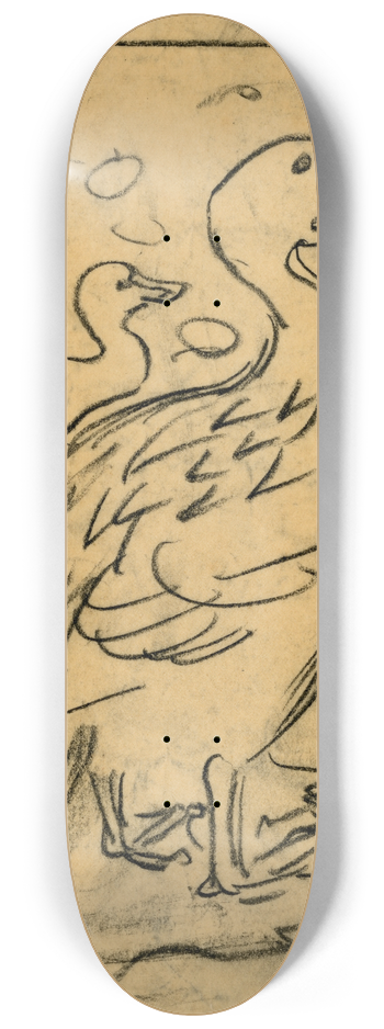 Theo van Hoytema - Eend met kuikens 8.25 inch art skate deck