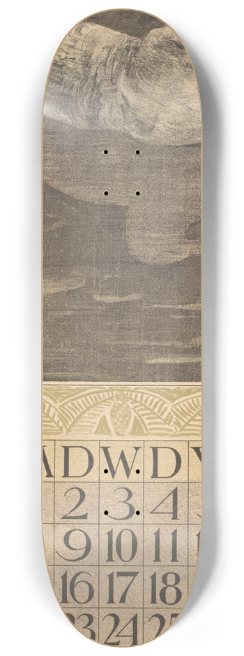 Theo van Hoytema - Kalenderblad november met drijvende eend 8.25 inch art skate deck