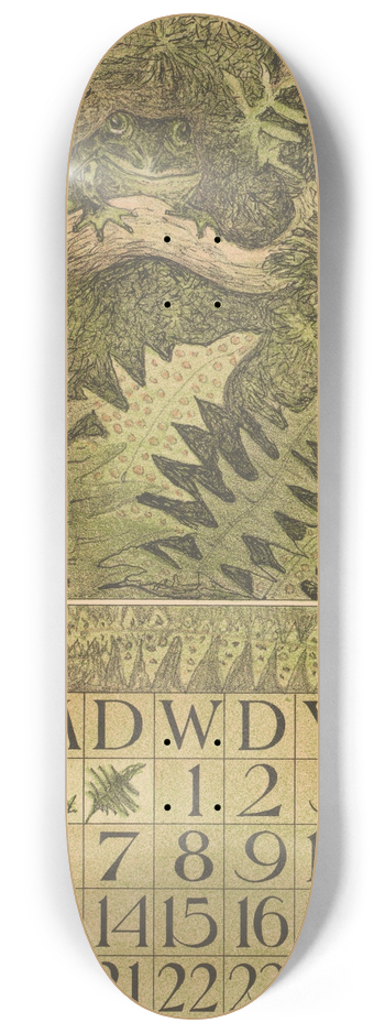 Theo van Hoytema - Kalenderblad november met kikker 8.25 inch art skate deck