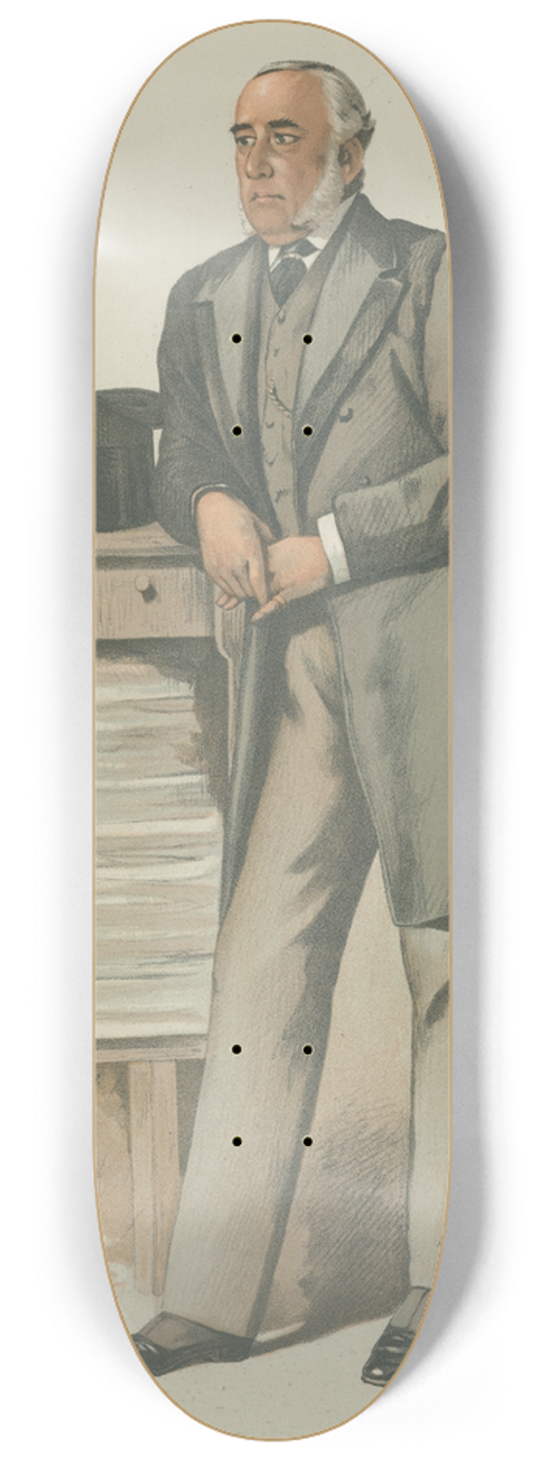 Thobald Chartran - Politicians  Vanity Fair. the Foreign Office. Sir Julian Pauncefote. 7 April 1883 8.25 inch art skate deck