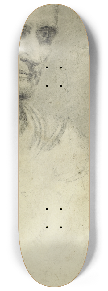 Thodore Gricault - Study of a Man (verso) 8.25 inch art skate deck