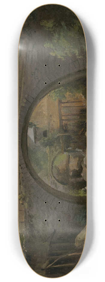 Thodore Rousseau - Mountain Stream in the Auvergne 8.25 inch art skate deck