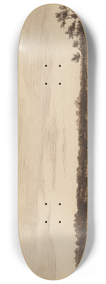 Thodore Rousseau - The Loing River at the Edge of the Forest of Fontainebleau 8.25 inch art skate deck