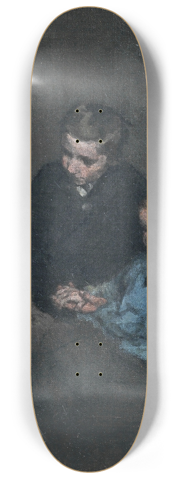 Thodule Ribot - Siblings holding hands 8.25 inch art skate deck