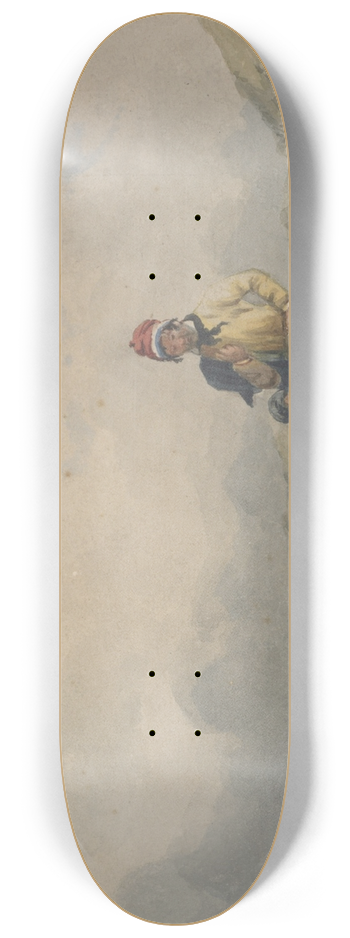 Thomas Cafe - Figure on the seashore 8.25 inch art skate deck