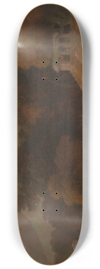 Thomas Daniell - Hilly Landscape in India 8.25 inch art skate deck