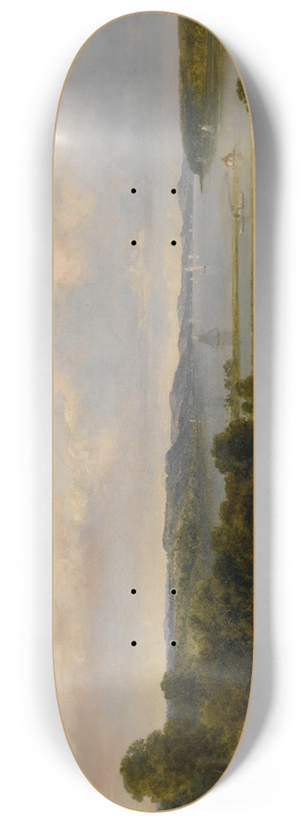 Thomas Doughty - View On The Hudson Near Tivoli 8.25 inch art skate deck