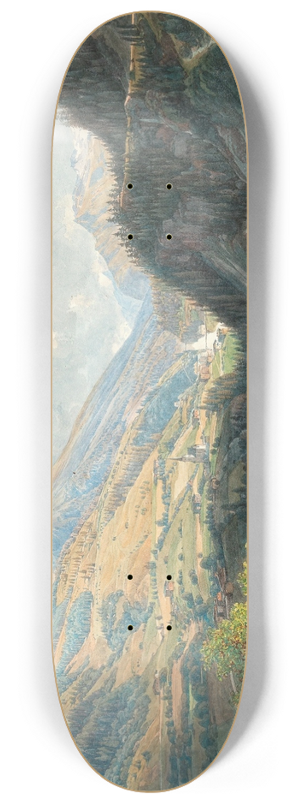 Thomas Ender - Gasteinertal with a View of the Waterfall in Bad Gastein 8.25 inch art skate deck