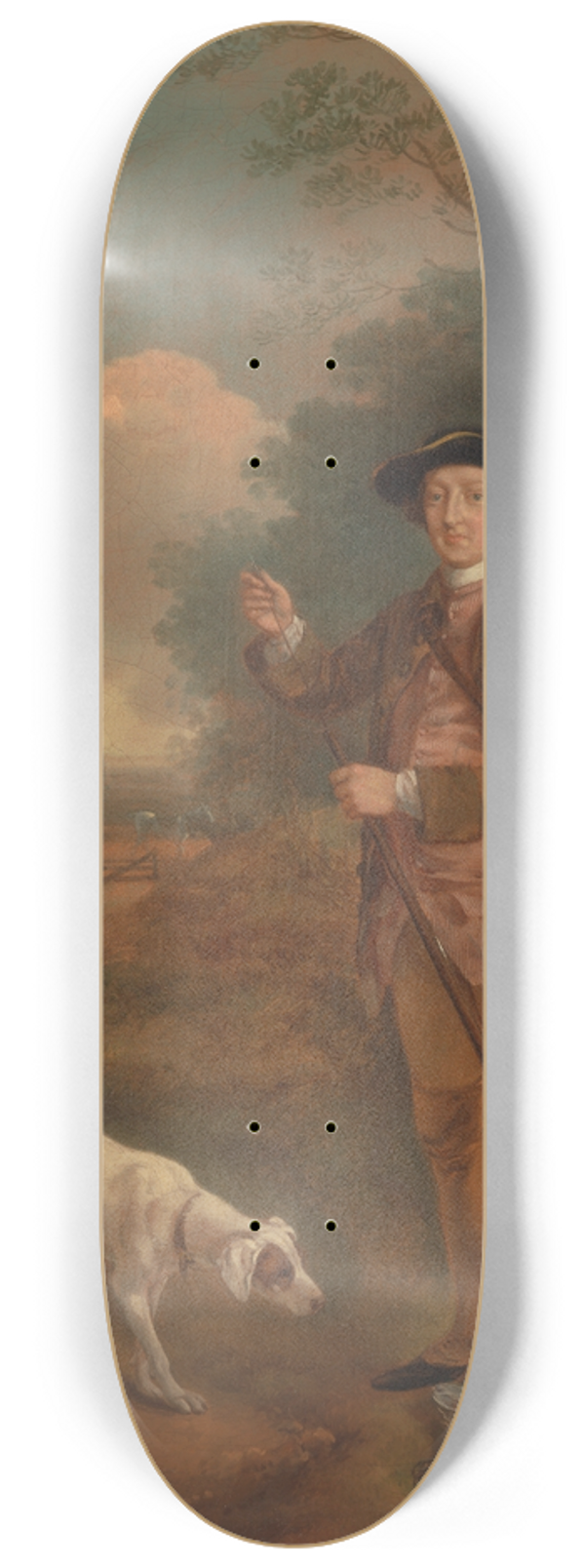 Thomas Gainsborough - Major John Dade, of Tannington, Suffolk 8.25 inch art skate deck