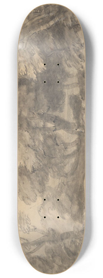 Thomas Gainsborough - Wooded Landscape with Cows in a Pool 8.25 inch art skate deck