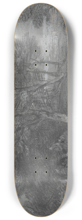 Thomas Gainsborough - Wooded Landscape with Gypsy Encampment 8.25 inch art skate deck