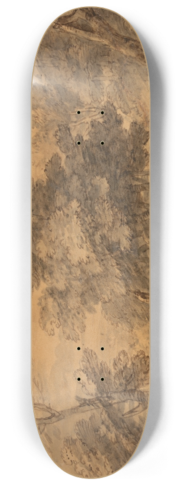Thomas Gainsborough - Wooded Landscape with Shepherd and Sheep 8.25 inch art skate deck