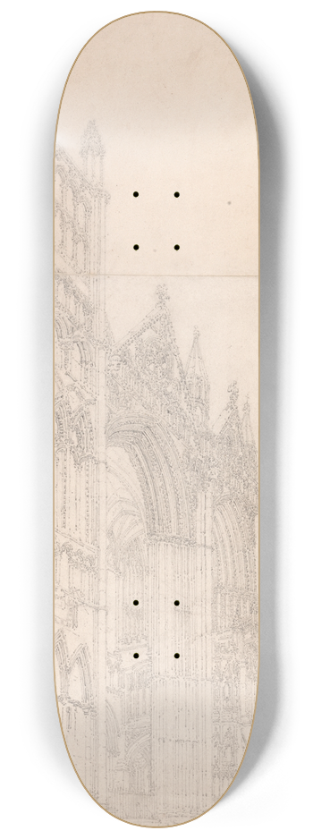 Thomas Girtin - Peterborough Cathedral, Cambridgeshire 8.25 inch art skate deck