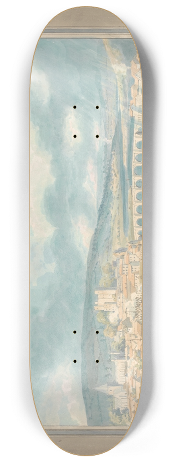 Thomas Girtin - Rochester, Kent; from the North 8.25 inch art skate deck