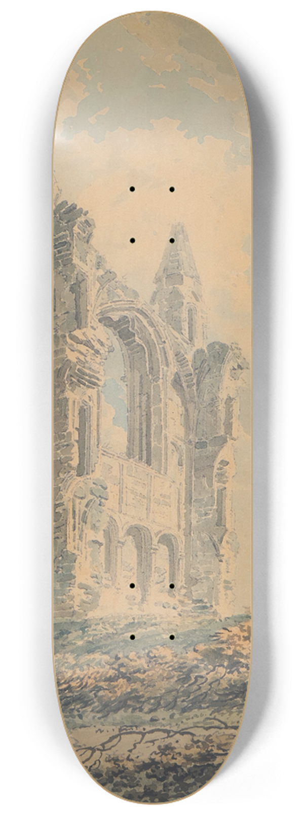 Thomas Girtin - Ruins Of St Andrews Cathedral 8.25 inch art skate deck
