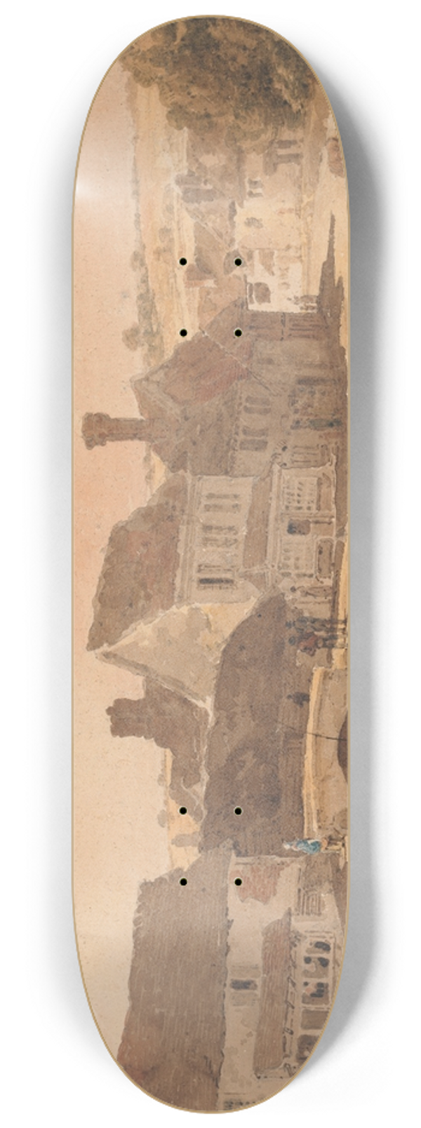 Thomas Girtin - The Village of Kirkstall, Yorkshire 8.25 inch art skate deck