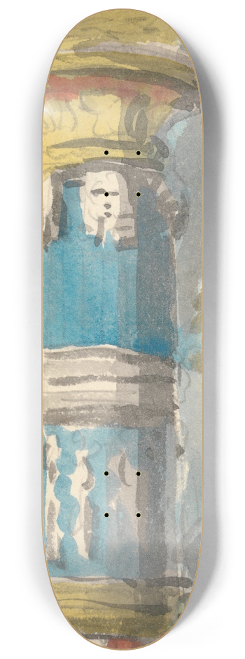 Thomas Grieve - Design for an Egyptian Column 8.25 inch art skate deck
