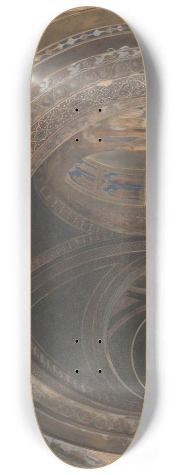 Thomas Hartley Cromek - The Interior of the Lower Basilica of St. Francis of Assisi 8.25 inch art skate deck