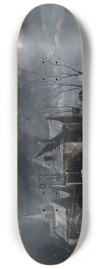 Thomas Heeremans - Skaters On A Frozen River 8.25 inch art skate deck