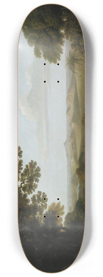 Thomas Jones - View of the Campi Flegrei from the Camaldolese Convent near Naples 8.25 inch art skate deck