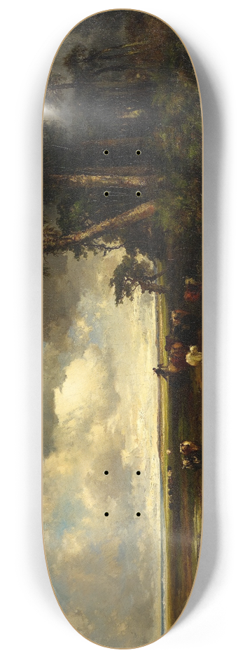 Thomas Moran - Bringing Home the Cattle  Coast of Florida 8.25 inch art skate deck