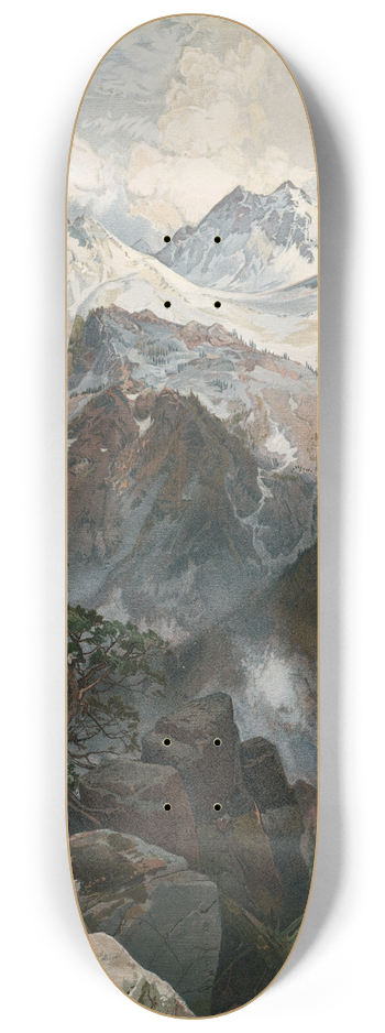 Thomas Moran - Summit of the Sierras, Nevada 8.25 inch art skate deck