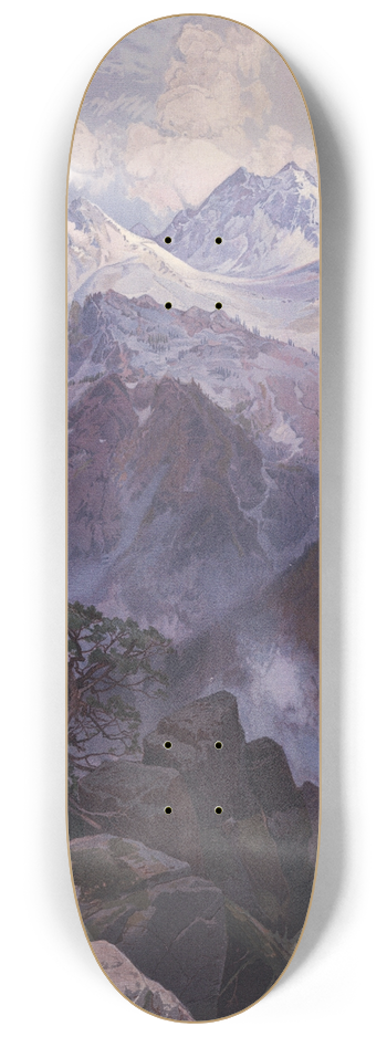 Thomas Moran - Summit of the Sierras, Nevada 8.25 inch art skate deck