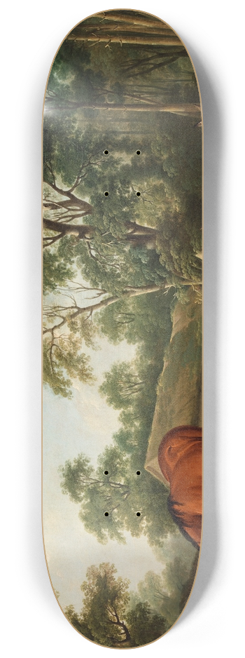 Thomas Roberts - A Bay Horse and Two Donkeys 8.25 inch art skate deck