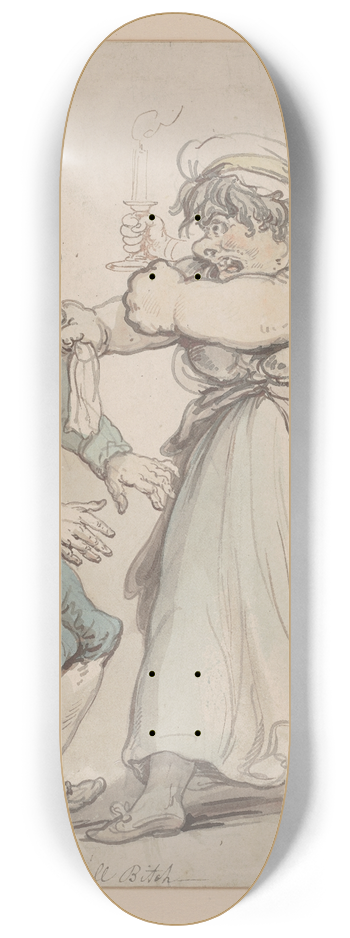 Thomas Rowlandson - A bull bitch 8.25 inch art skate deck