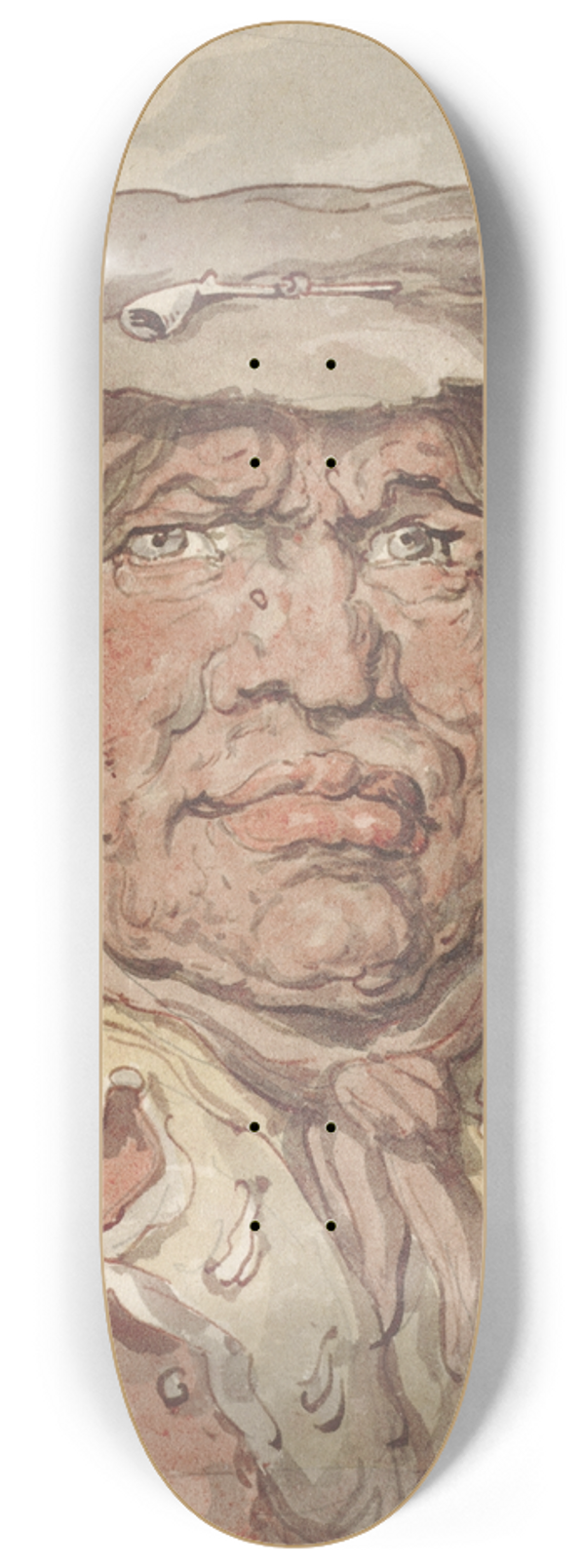 Thomas Rowlandson - A Soldiers Widow 8.25 inch art skate deck